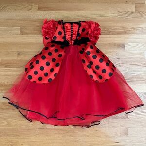 Ladybug Costume Fairy Costume Girls Size 2T/3T Red Black